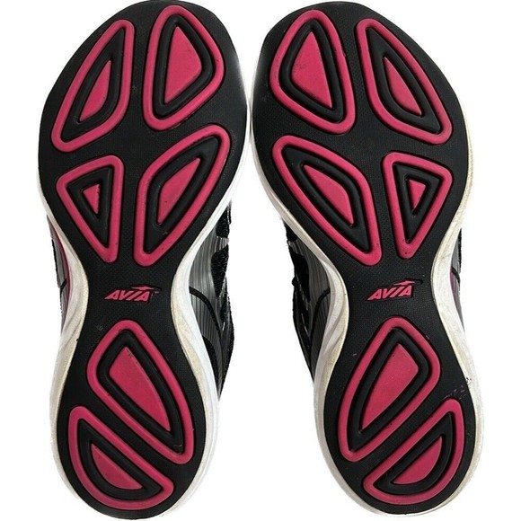 Avia  Women’s Black Pink Shock Bound Heel Ladies Sneakers Shoe Size 9 CrossFit - Picture 11 of 12